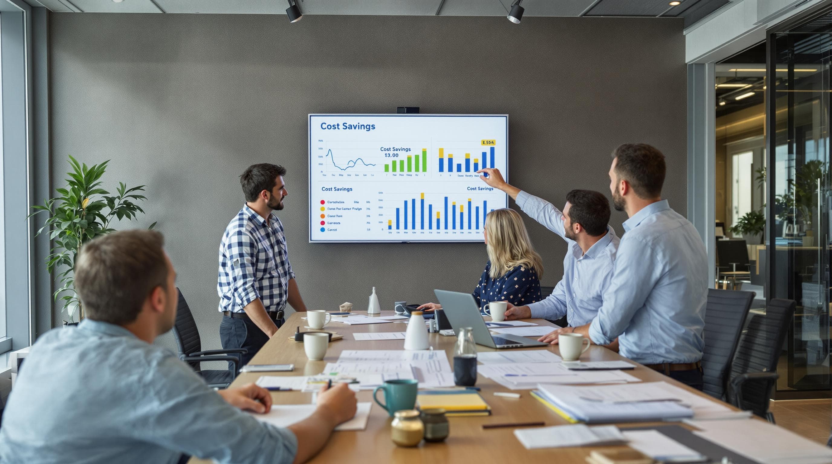 Logistics team negotiating shipping costs for strategic freight consolidation