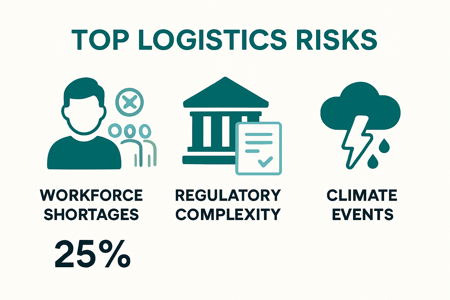 Infographic of top logistics risks for 2025