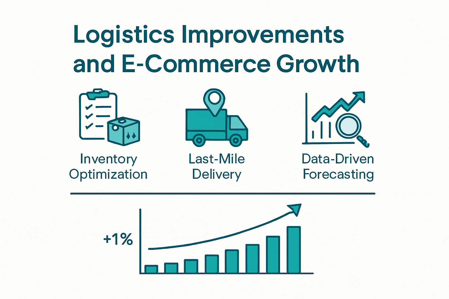 Infographic showing logistics and e-commerce growth correlation