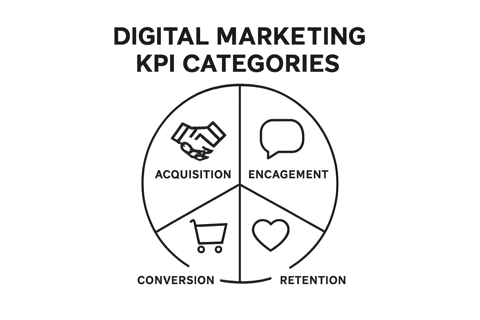 Infographic showing four key KPI categories