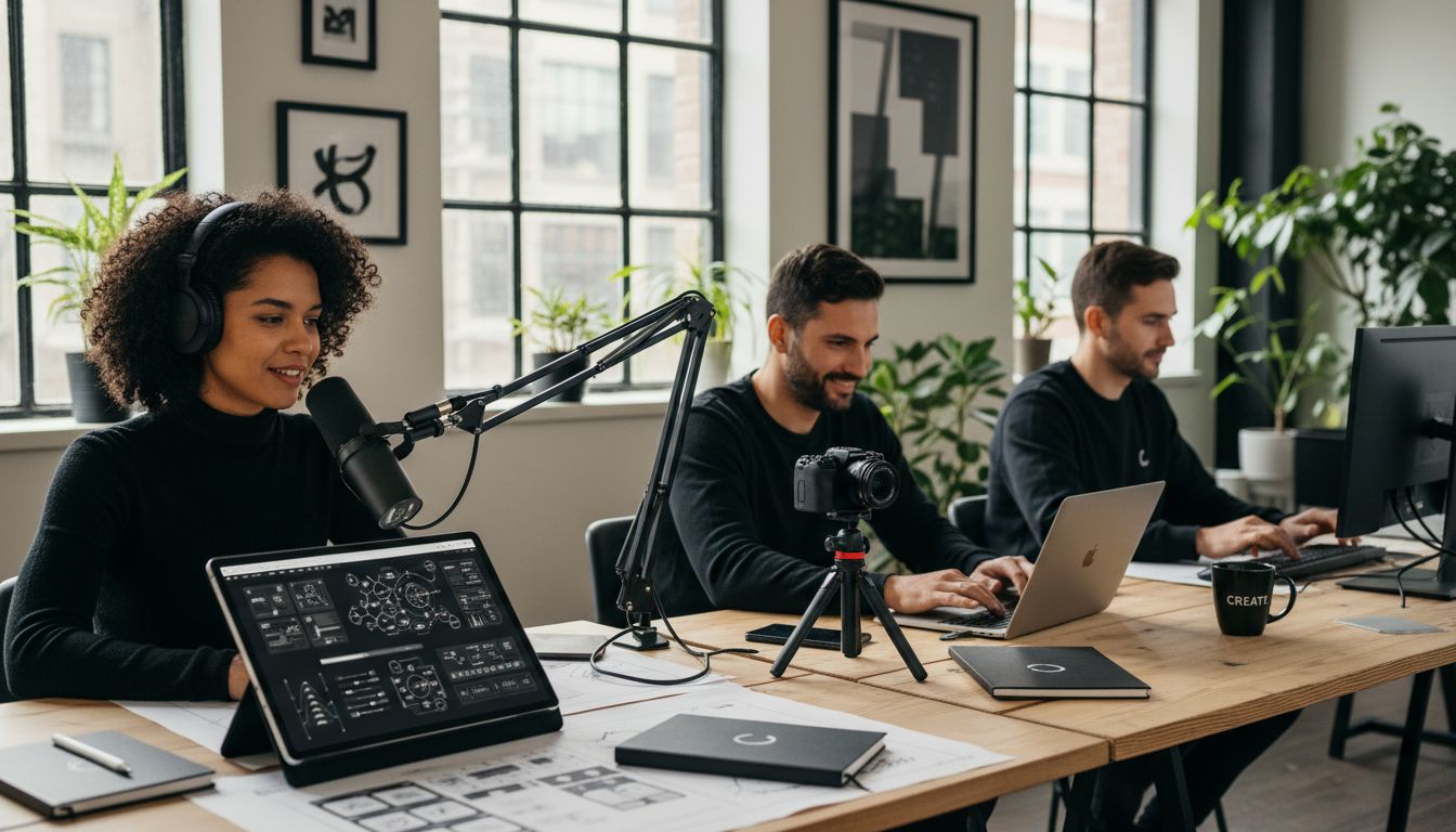 content creation workspace