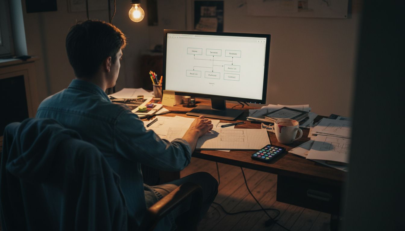 Designer testing website navigation flow
