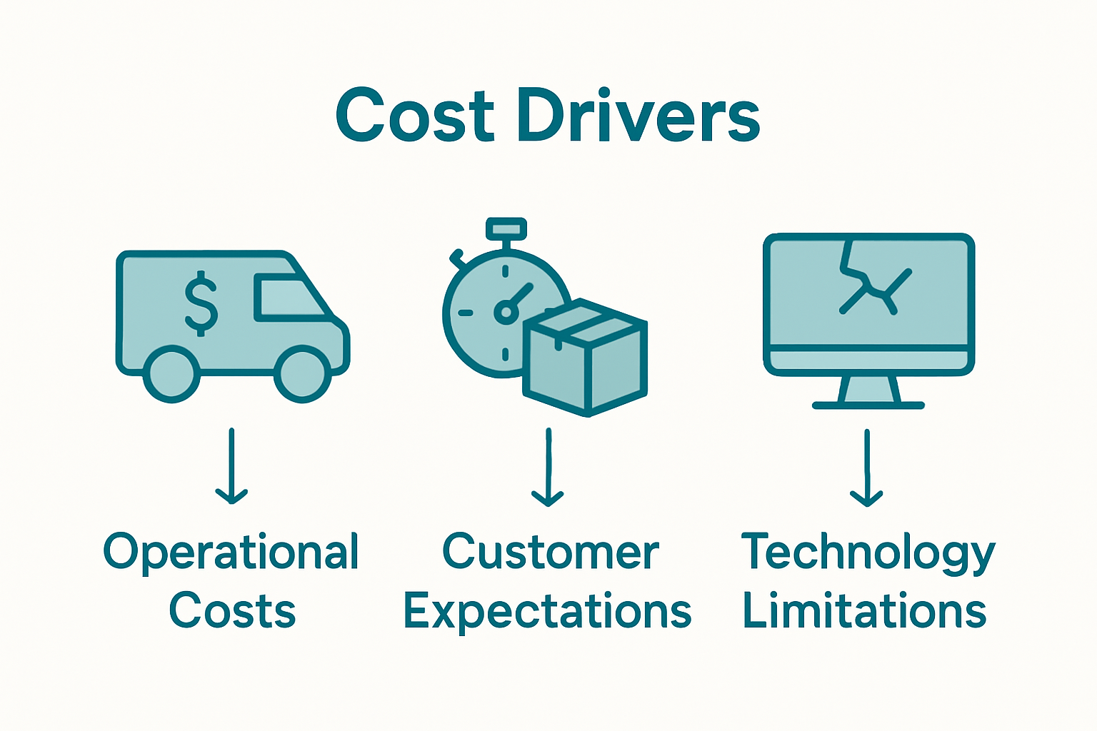 Infographic showing three main last mile cost drivers