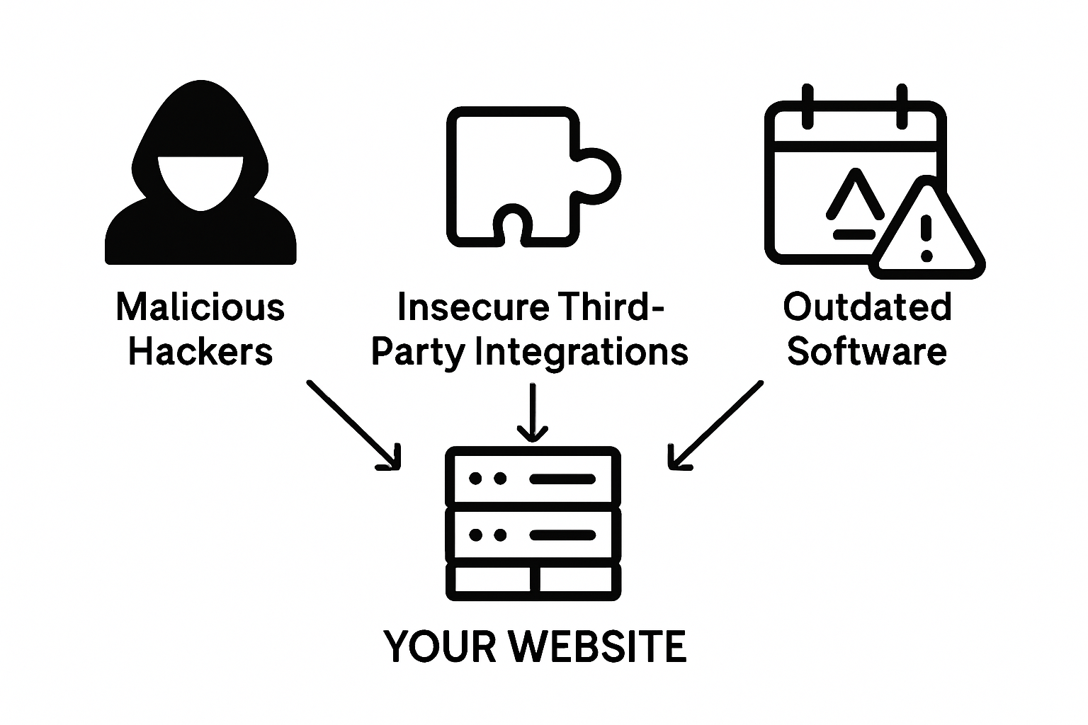 Infographic showing website threat sources