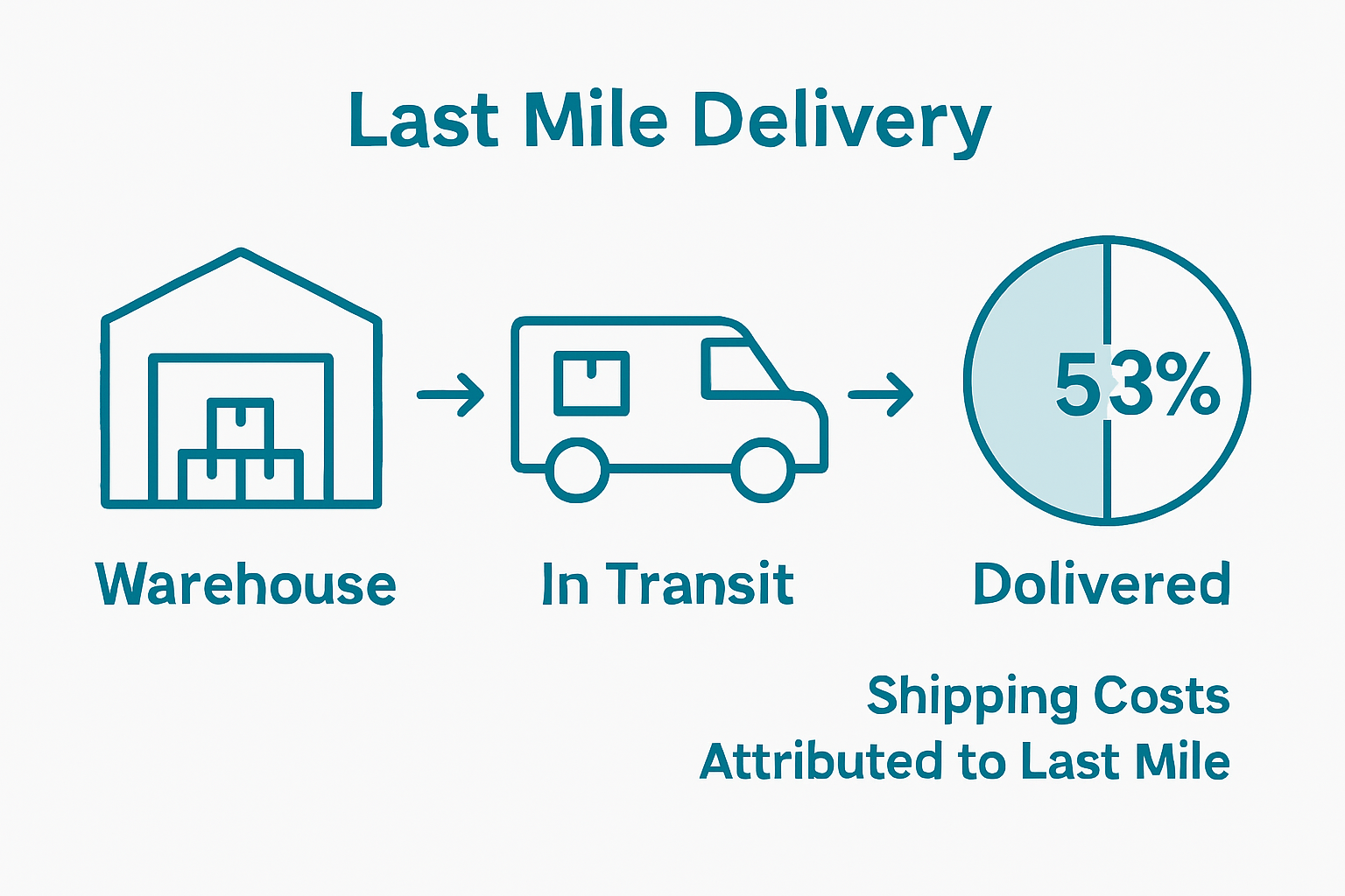 Infographic of last mile delivery process and cost distribution