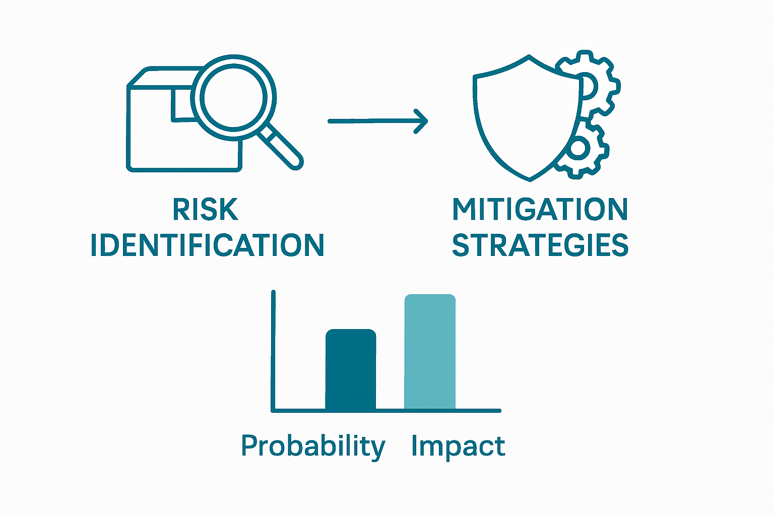 Infographic showing risk identification and mitigation flow