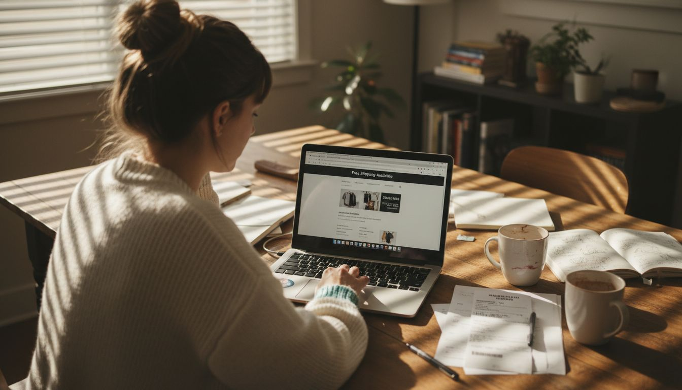 Customer chooses free shipping online order