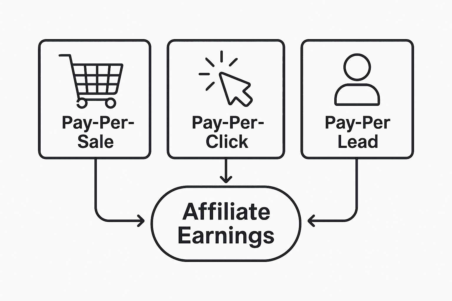 Infographic of affiliate marketing payment models