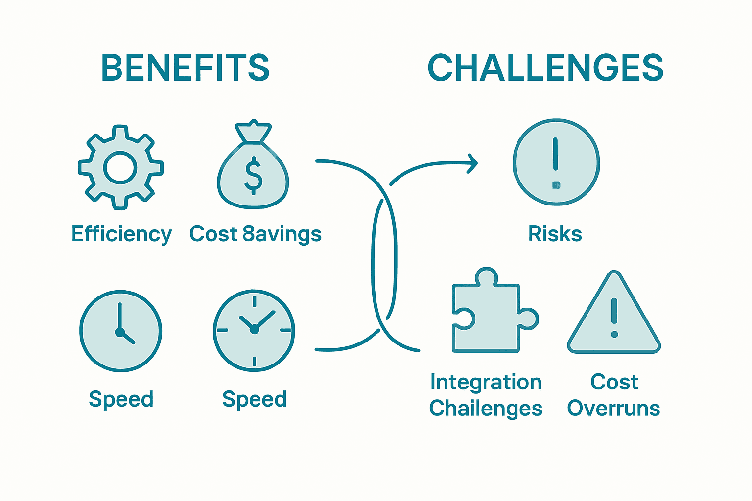 Infographic benefits and challenges automation