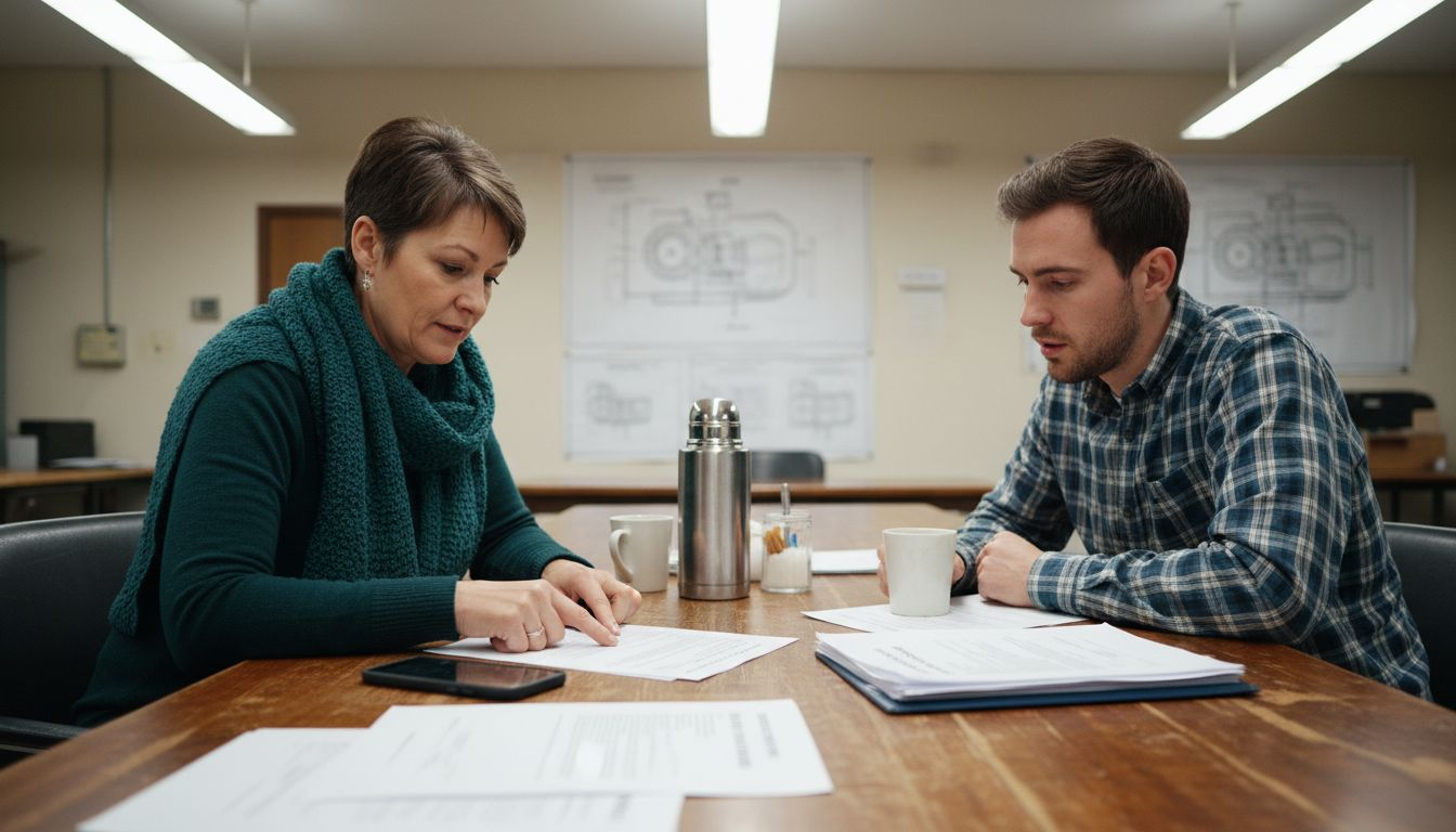 Supplier meeting discussing Fair Trade contract