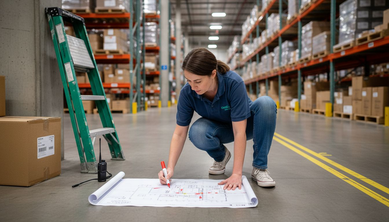 Coordinator mapping warehouse storage zones