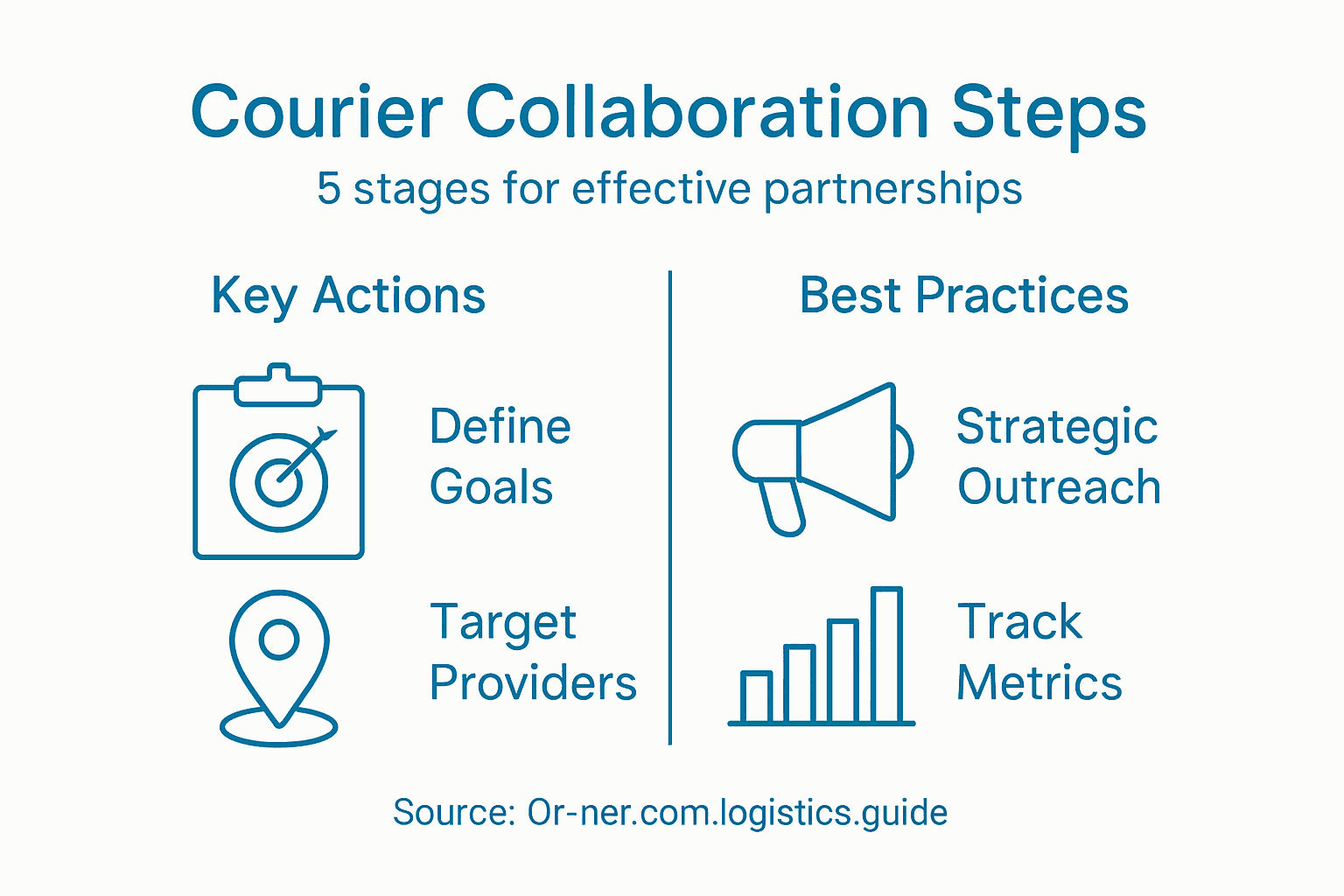 Infographic showing steps for courier collaboration