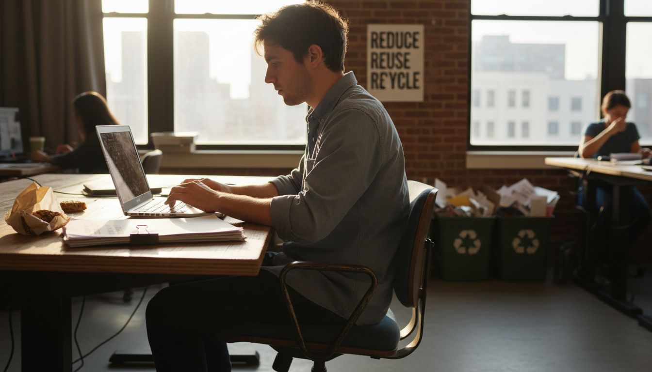 Startup founder working on sustainability projects