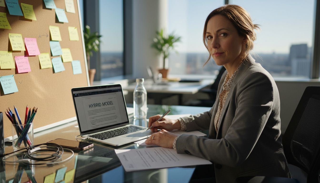 Director working with hybrid model project brief