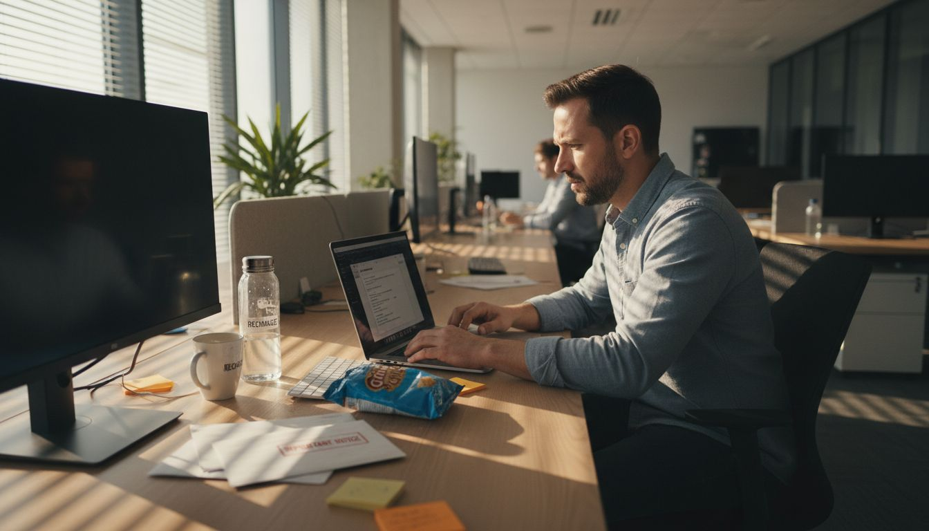 Team lead confronted by digital distractions