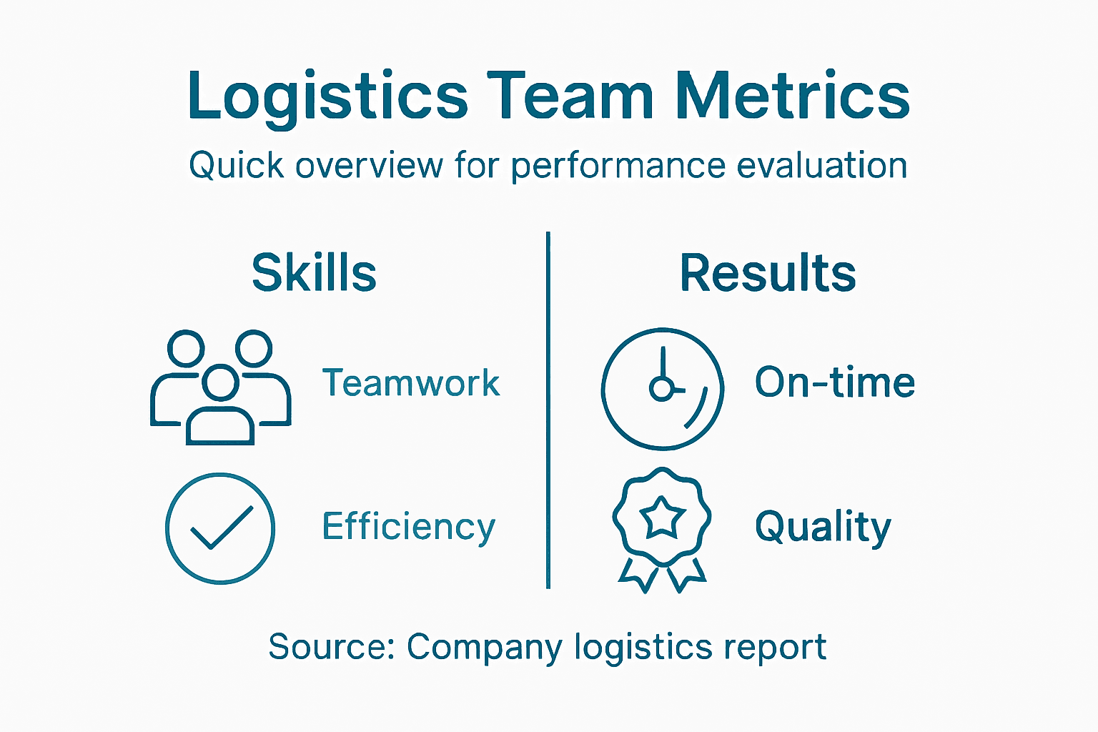 Infographic logistics performance metrics overview