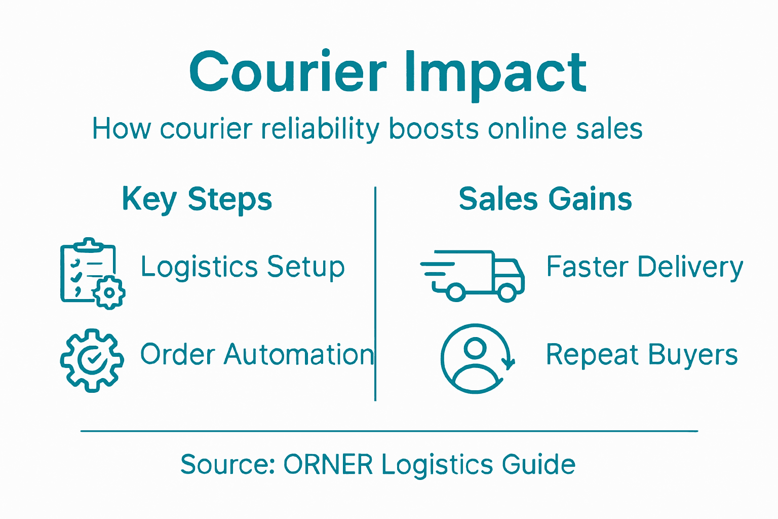 Infographic showing courier reliability and sales impact