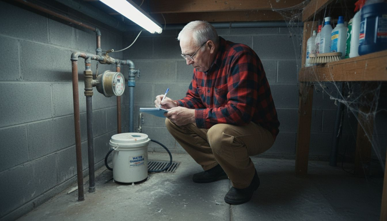 Homeowner records water meter in PA basement