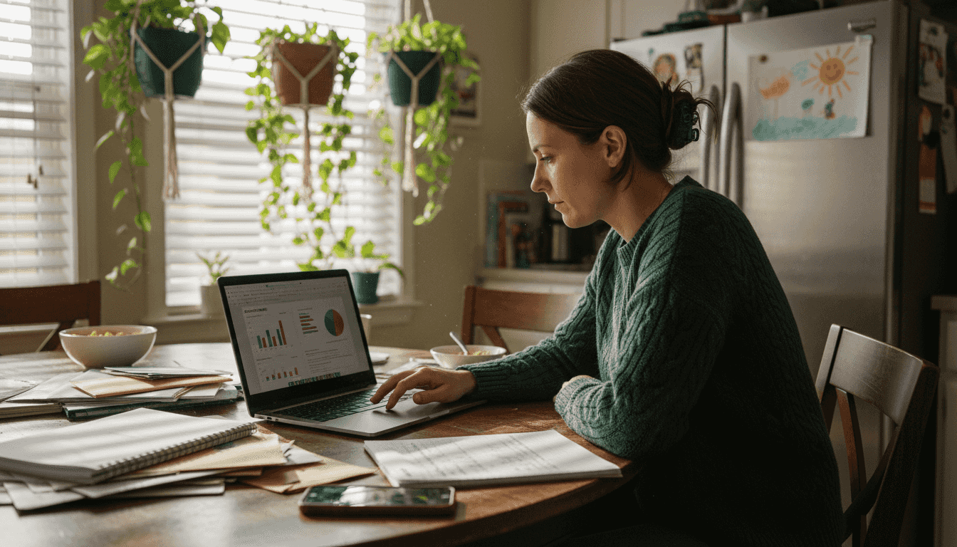 Business owner checks bounce rate statistics