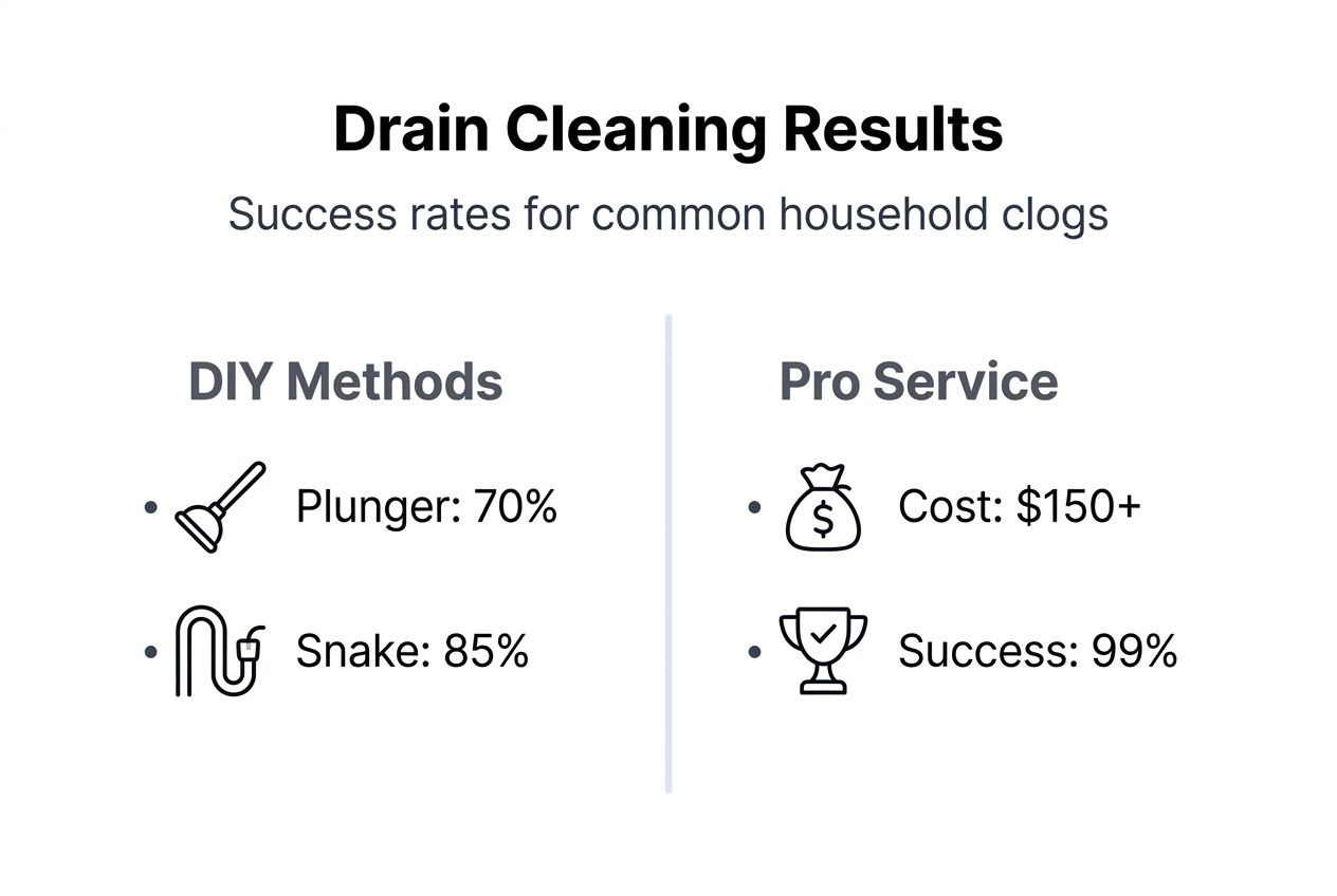 Infographic DIY vs pro drain cleaning results