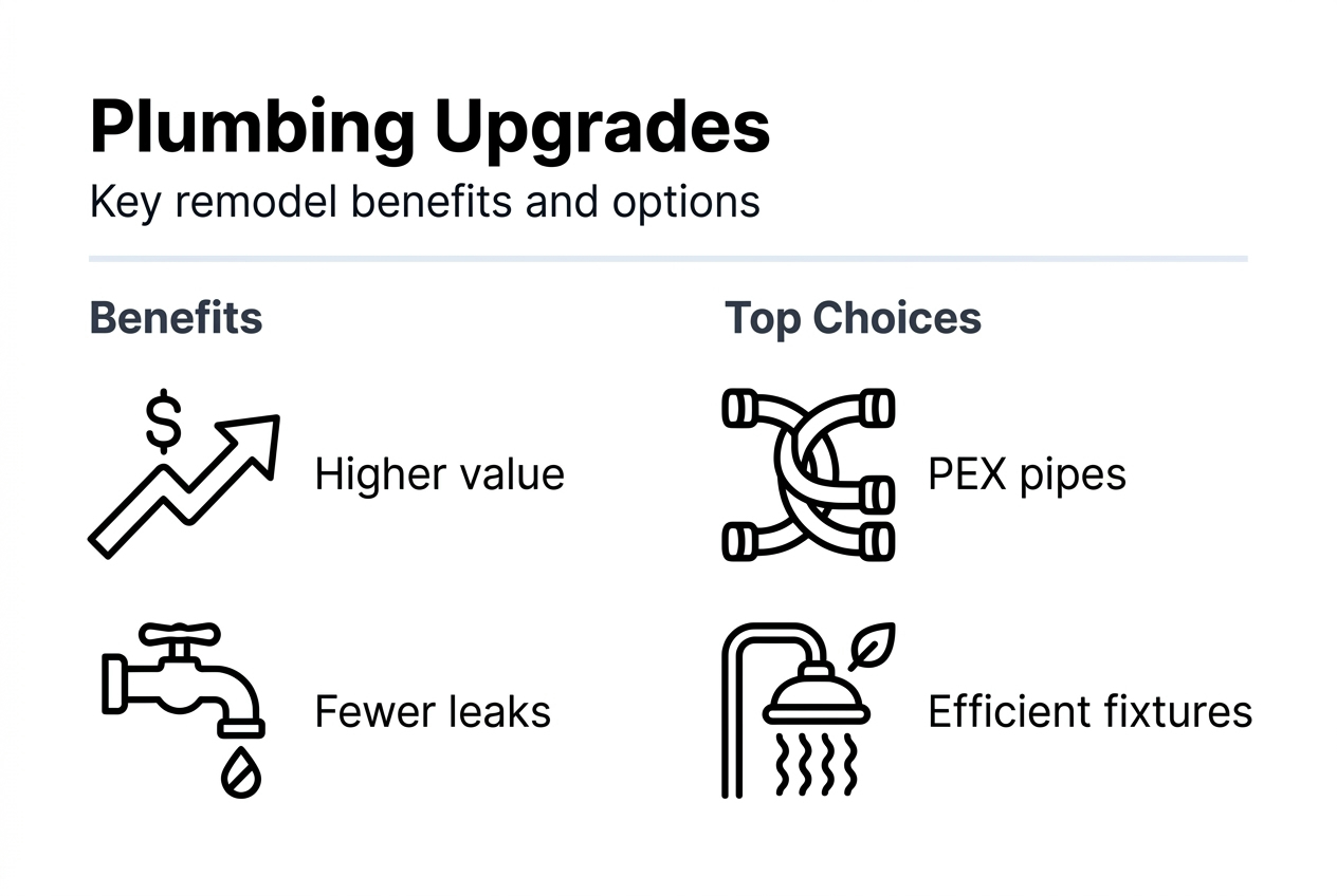 Infographic about plumbing upgrade benefits