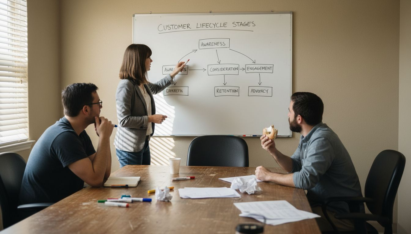Team planning customer lifecycle stages