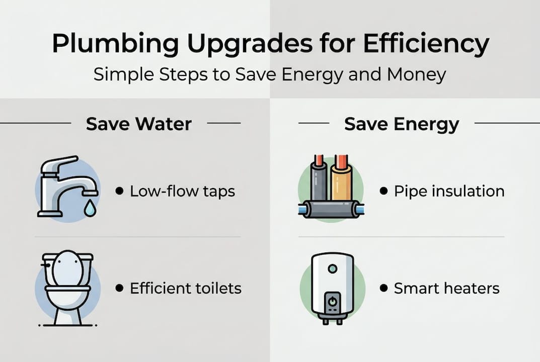 Infographic on plumbing upgrades and savings