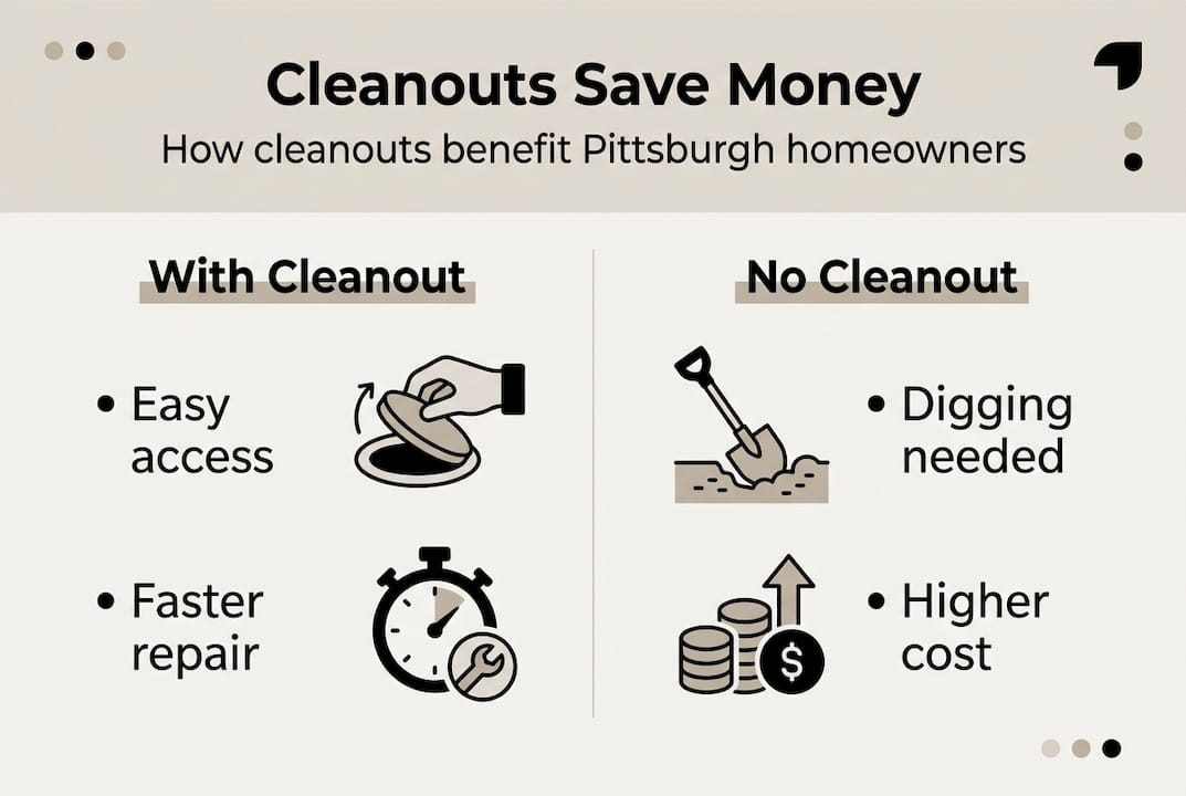 Infographic cleanouts versus no cleanout benefits