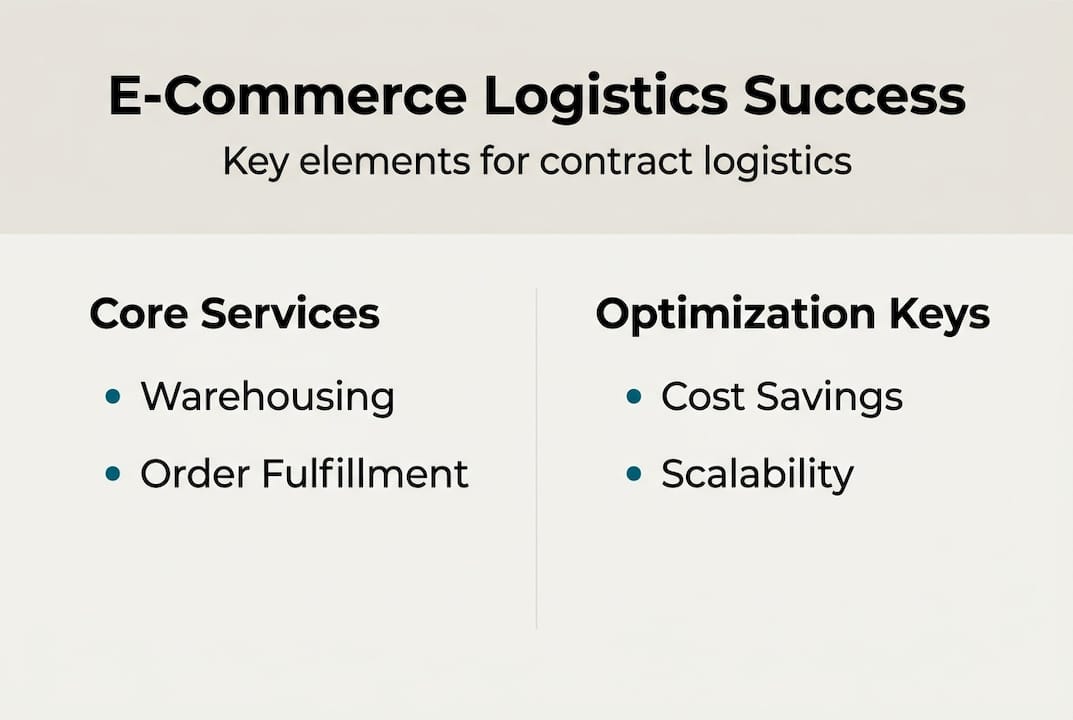 Infographic of key contract logistics strategies