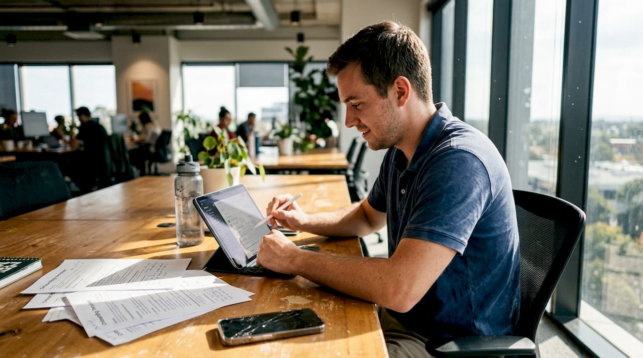 Team member managing onboarding checklist tools