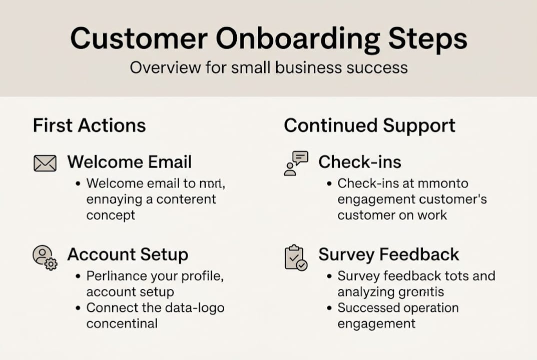 Infographic outlining onboarding process steps