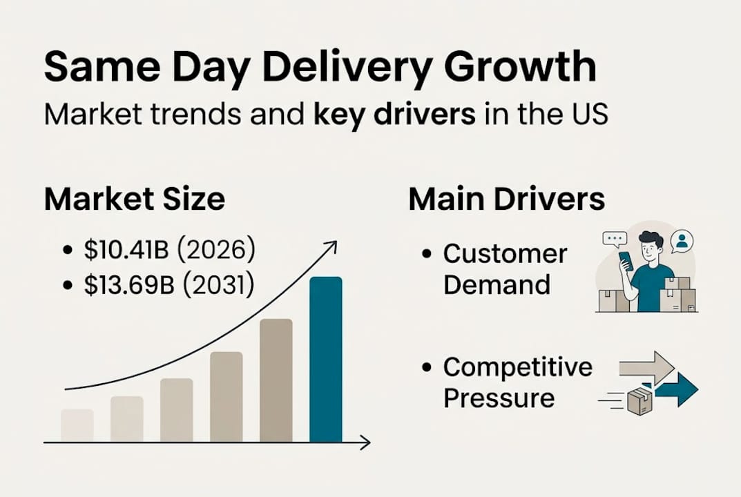 Infographic same day delivery growth and drivers