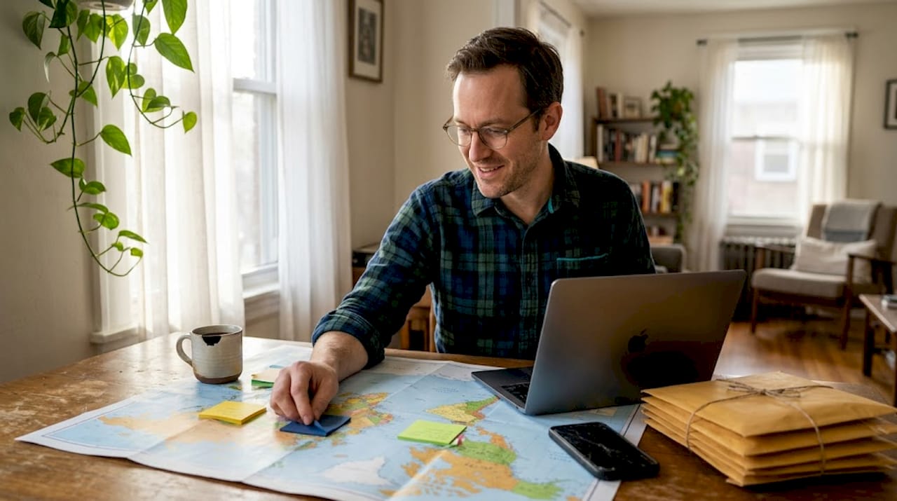 Business owner planning affordable shipping routes