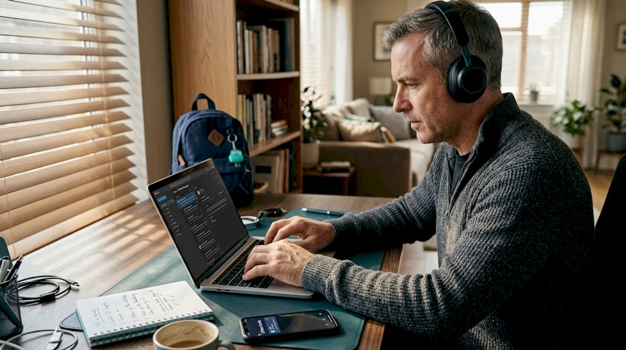 Remote work continuity home office workspace