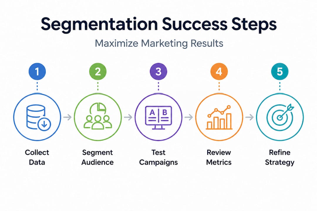 Infographic visualizing key steps for segmentation success
