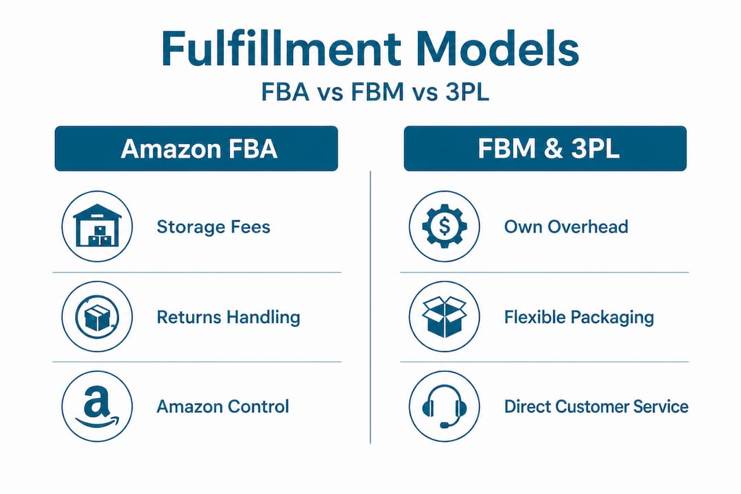 Infographic comparing fulfillment models for e-commerce