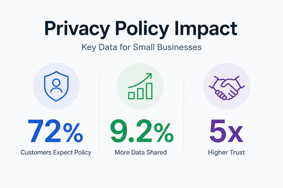 Infographic displays privacy policy impact statistics