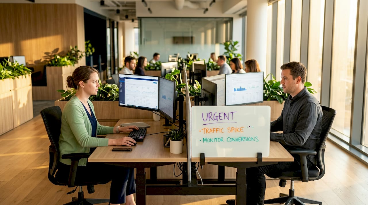 Team tracks web traffic for SEO monitoring