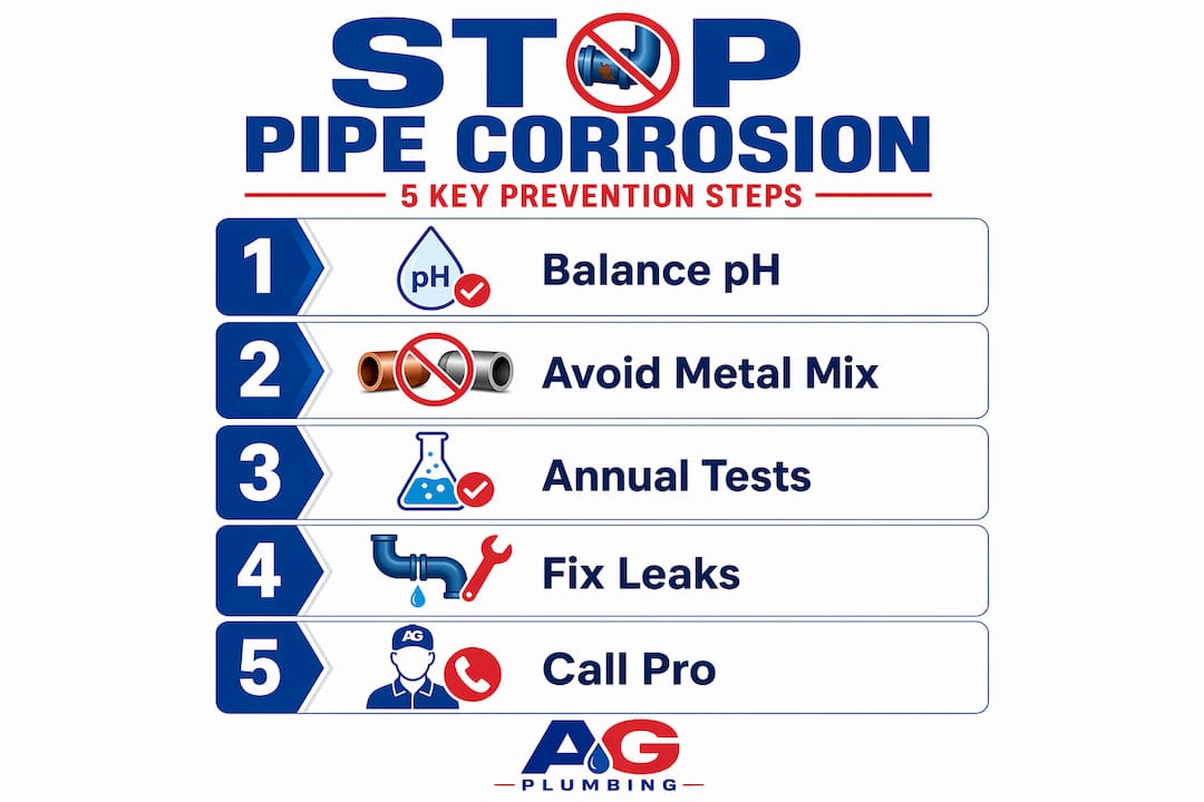 Pipe corrosion prevention steps infographic