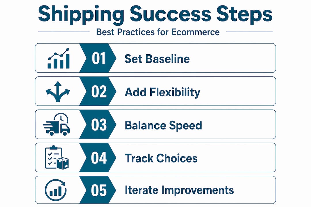 Infographic of shipping best practice steps