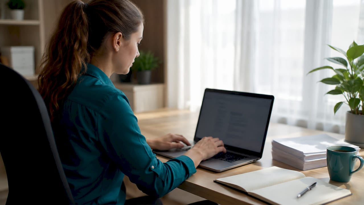Customer service specialist preparing delivery notifications