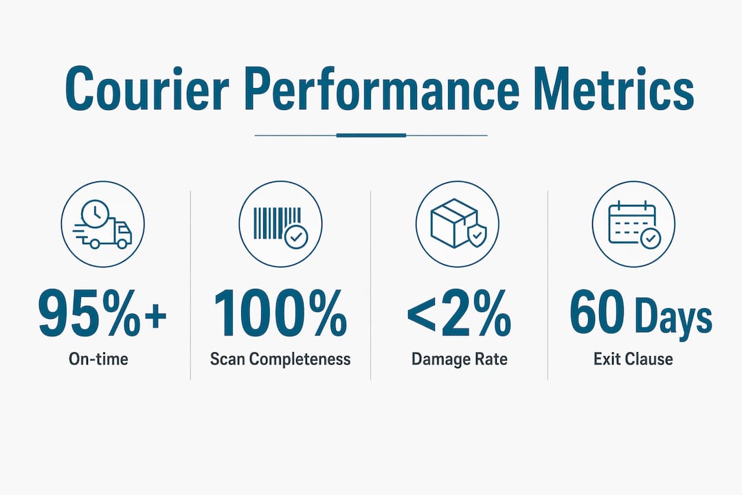 Infographic of key courier performance metrics