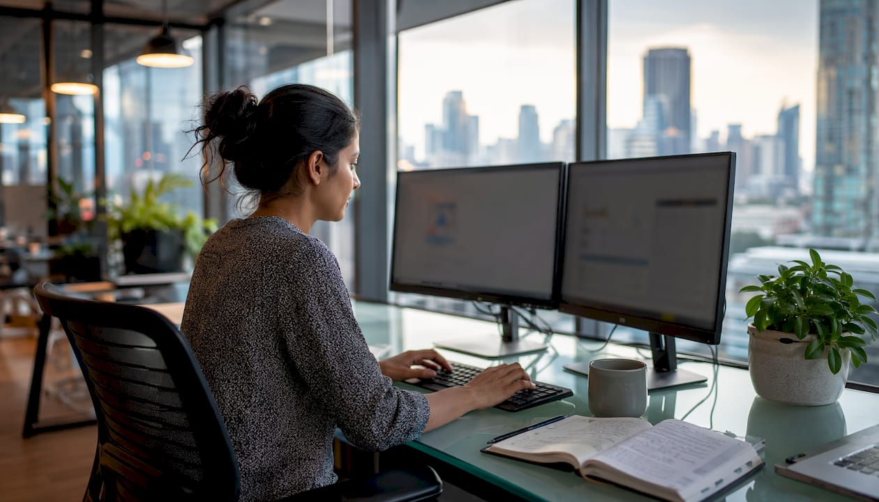 Marketer working on feature engineering data
