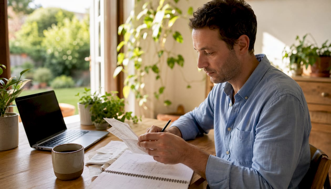 Analyst reviewing offline to online marketing data