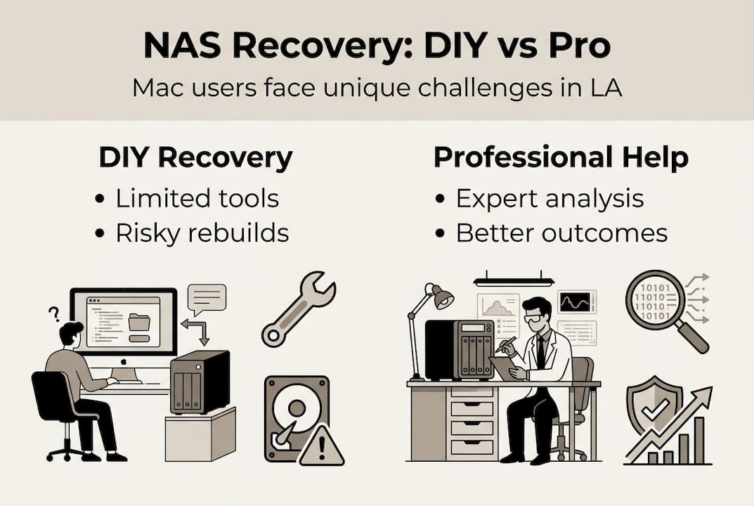 Infographic comparing NAS recovery approaches