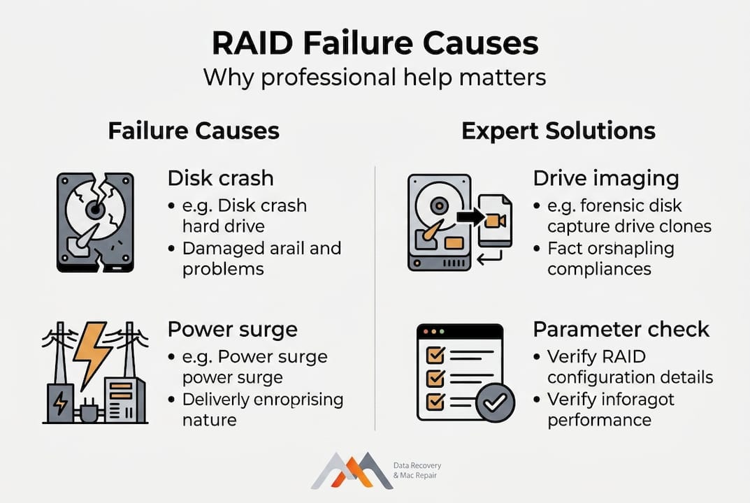 Infographic showing RAID failure and recovery