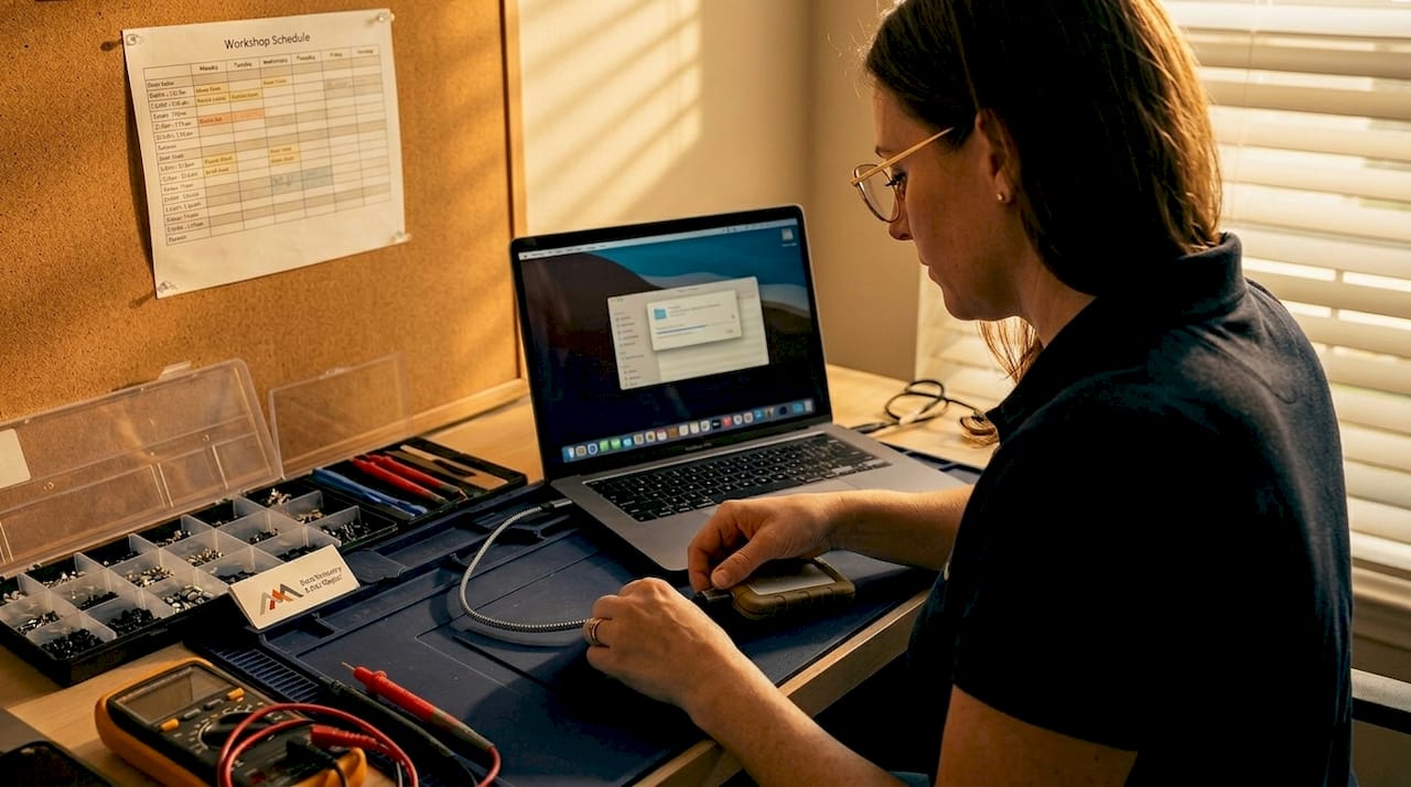 Why Same-Day Mac Repair Matters for LA Users 4 Technician performing MacBook data recovery