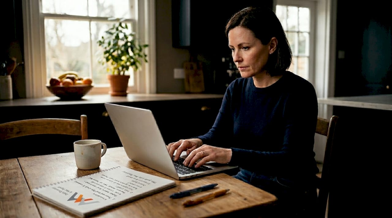 Woman resetting SMC on MacBook Air