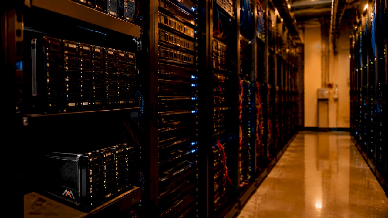 Encrypted hard drives in data center racks