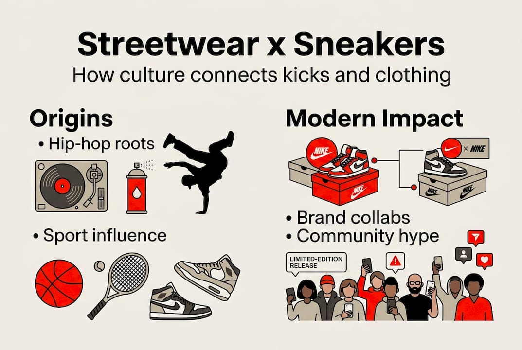 Infographic shows streetwear and sneaker culture points